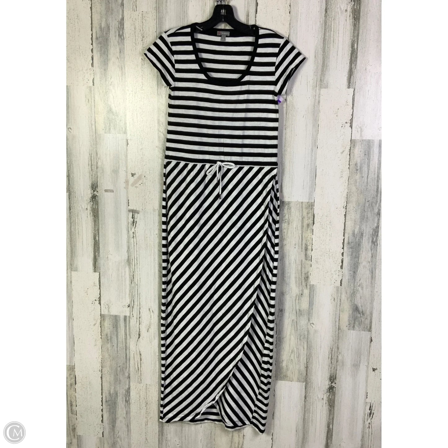 Dress Casual Maxi By Talbots In Black & White, Size: Xs