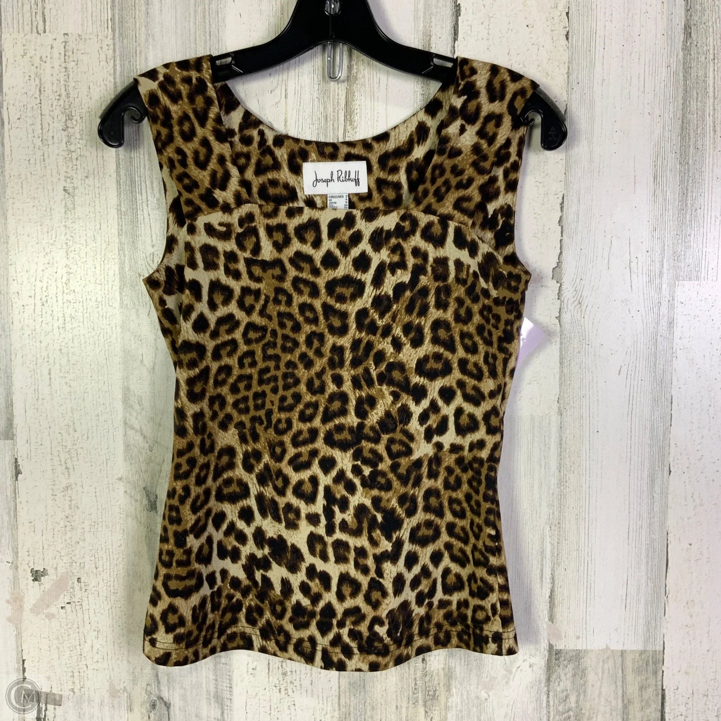 Top Sleeveless By Joseph Ribkoff In Animal Print, Size: Xs