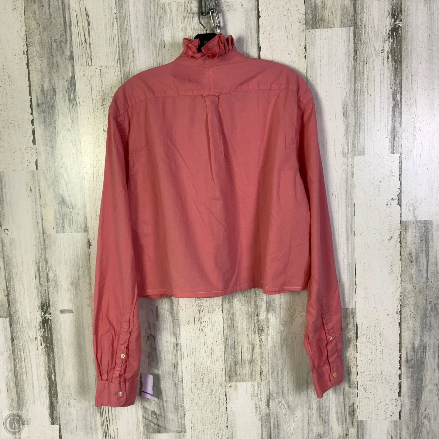 Top Long Sleeve By Ralph Lauren Blue Label In Pink, Size: L
