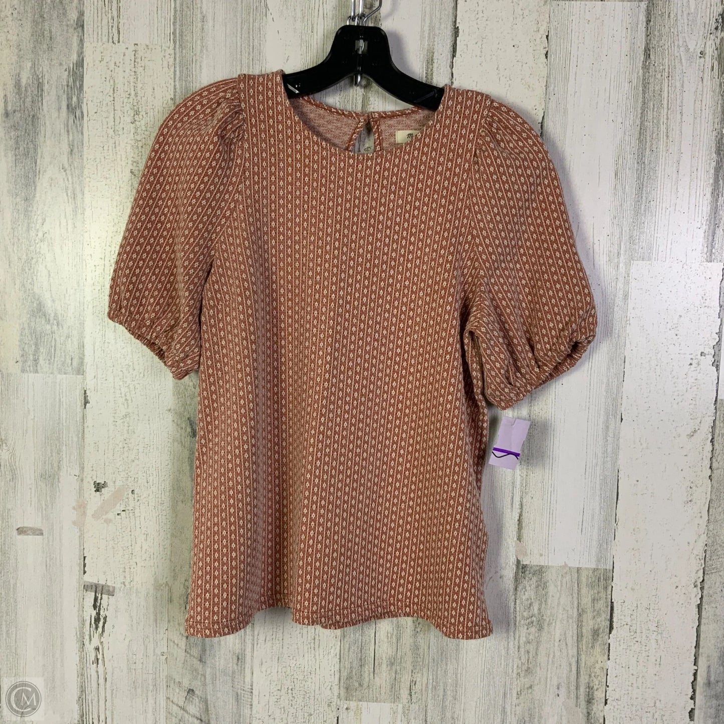 Top Short Sleeve By Madewell In Orange, Size: S
