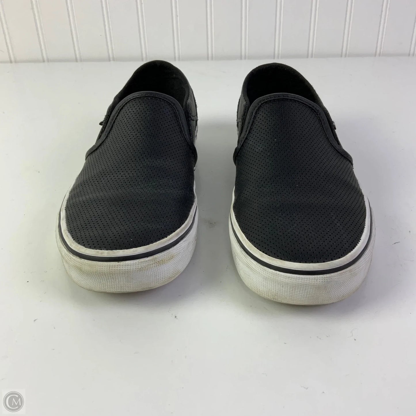Shoes Flats By Vans In Black, Size: 8