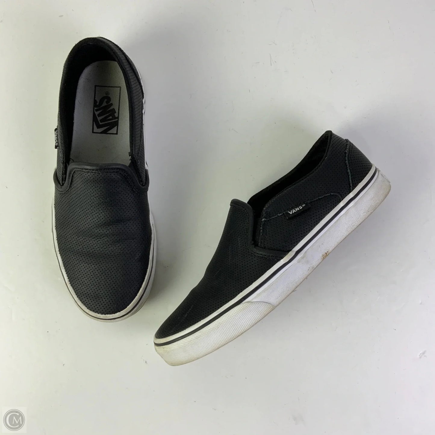 Shoes Flats By Vans In Black, Size: 8