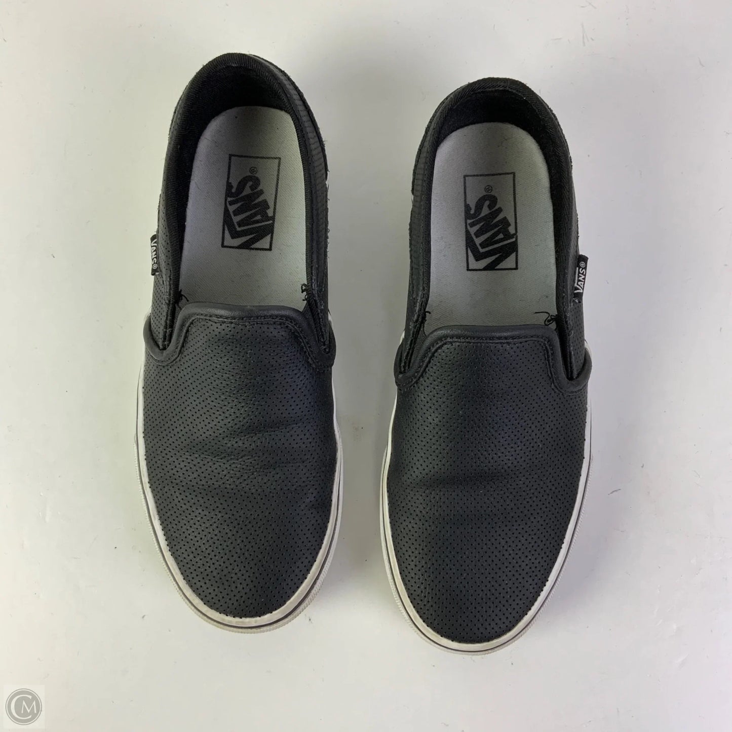 Shoes Flats By Vans In Black, Size: 8