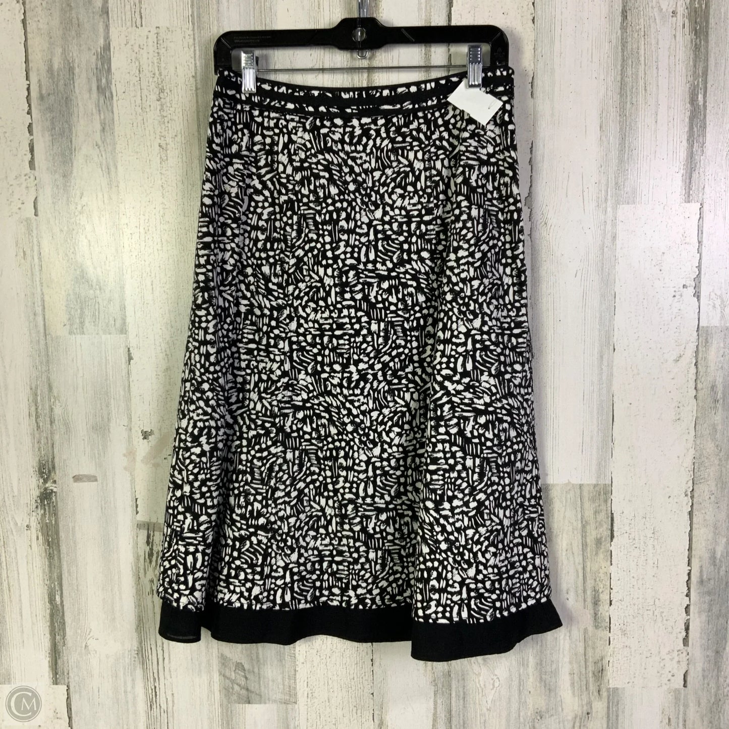 Skirt Midi By Christopher And Banks In Black & White, Size: 4