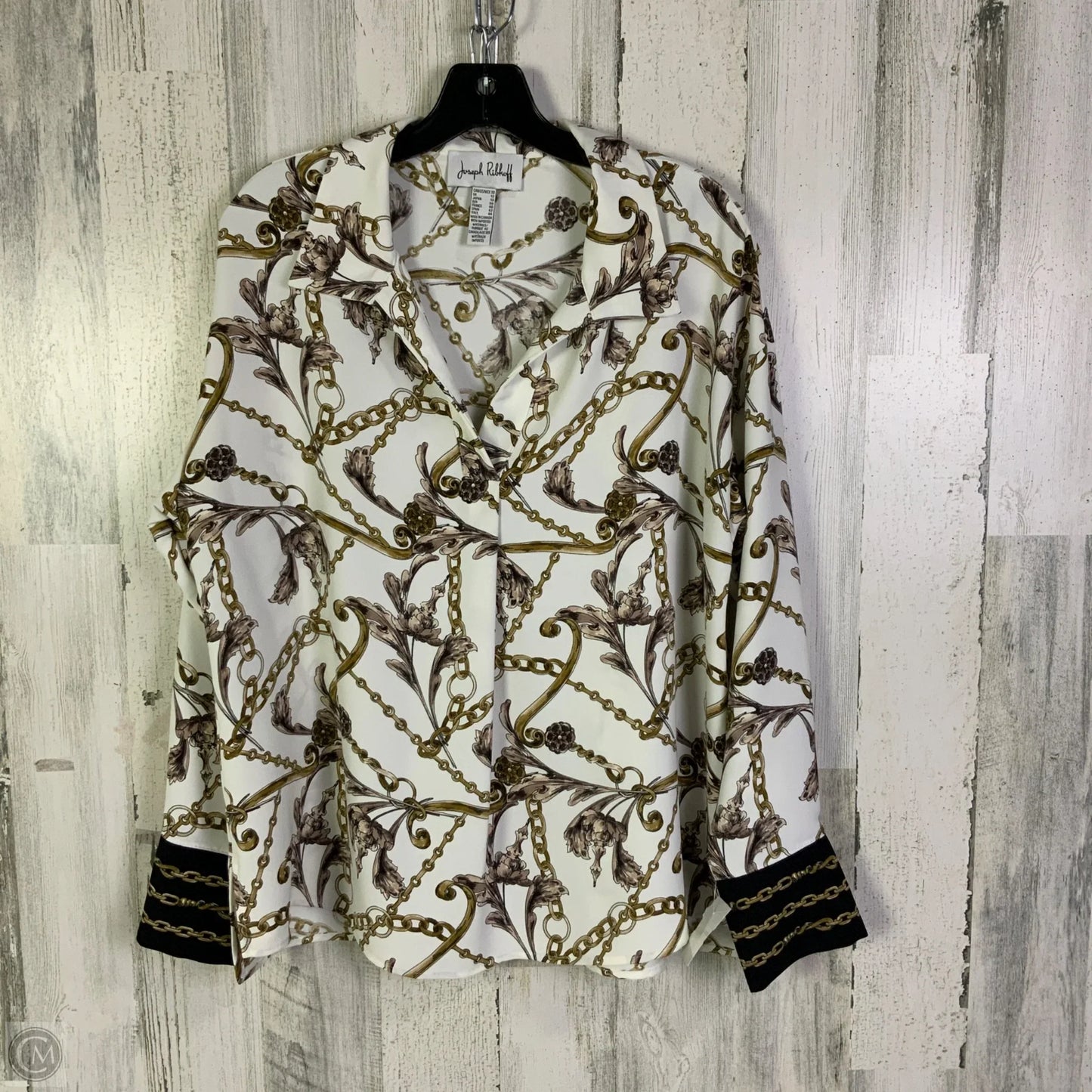 Blouse Long Sleeve By Joseph Ribkoff In White, Size: M