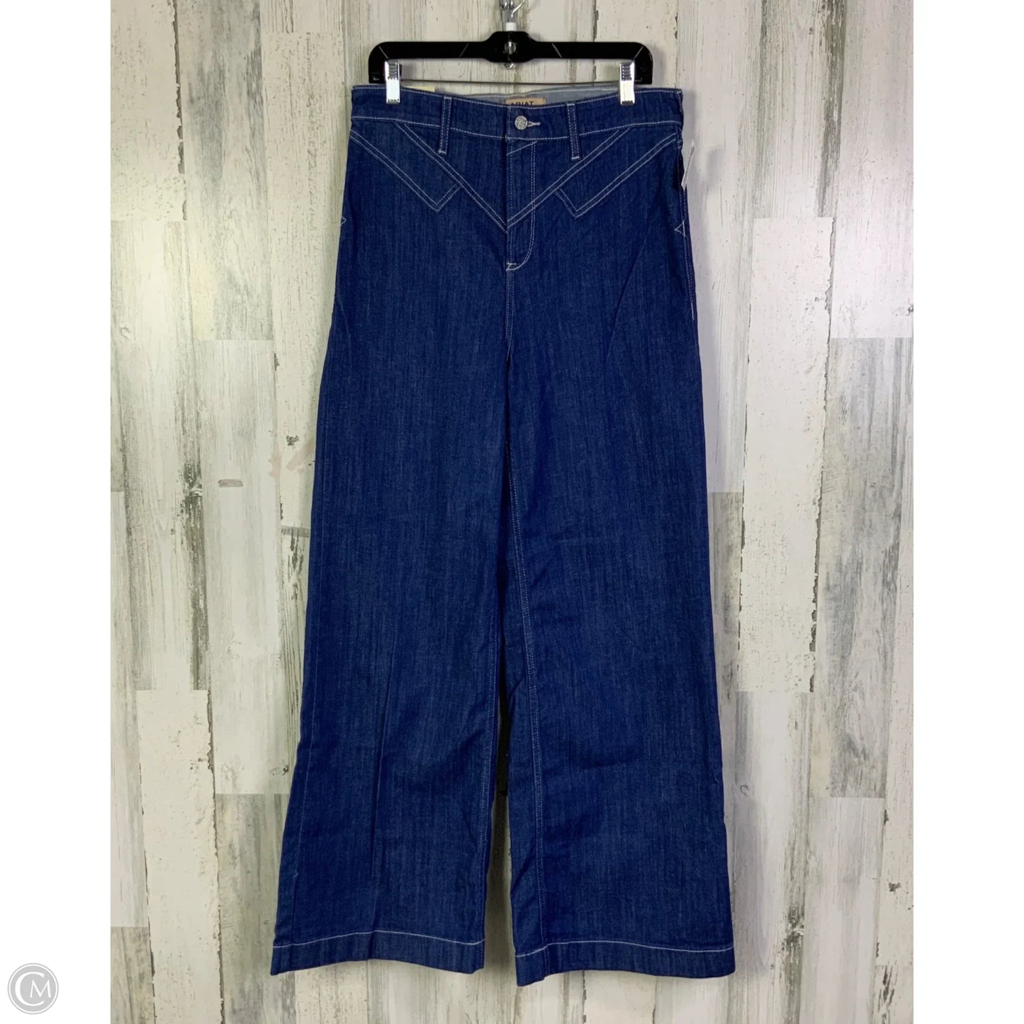 Jeans Wide Leg By Ariat In Blue Denim, Size: 10