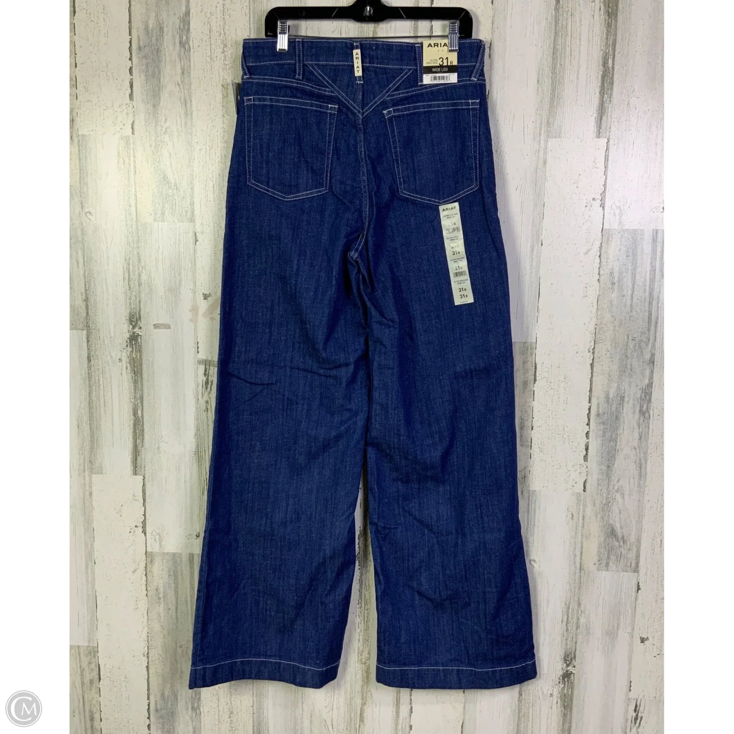 Jeans Wide Leg By Ariat In Blue Denim, Size: 10