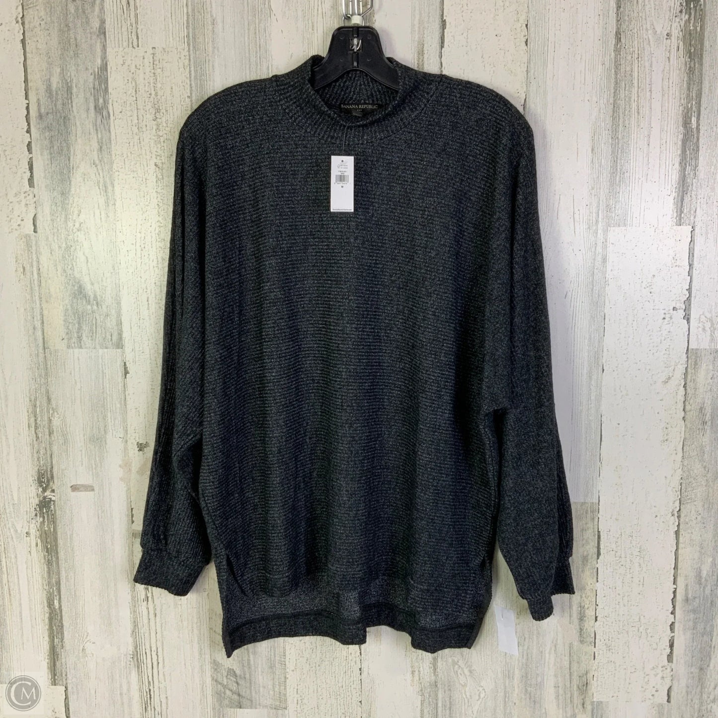 Top Long Sleeve By Banana Republic In Black, Size: M