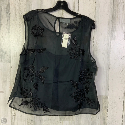 Blouse Sleeveless By Anthropologie In Black, Size: Xl