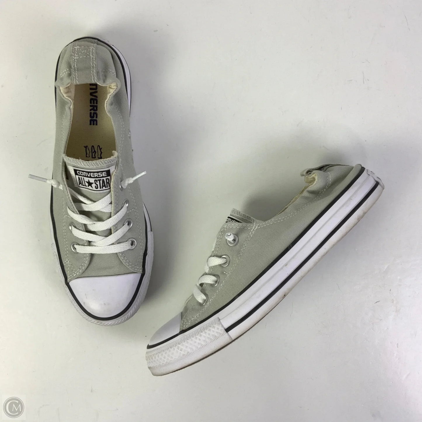 Shoes Sneakers By Converse In Green & White, Size: 9.5