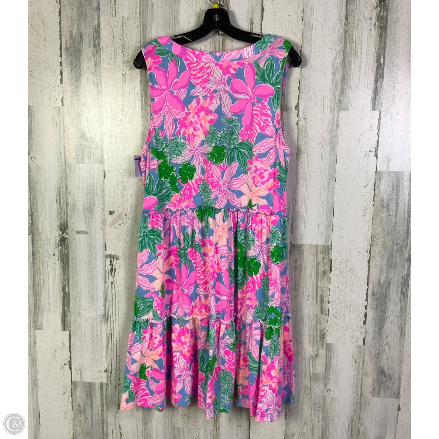 Dress Designer By Lilly Pulitzer In Green & Pink, Size: Xl