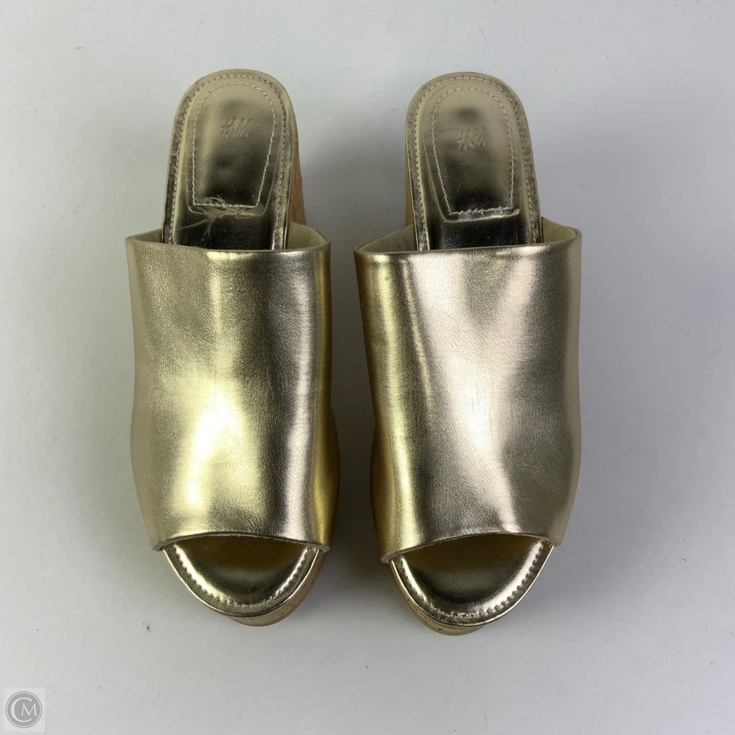 Sandals Heels Wedge By H&m In Gold, Size: 7