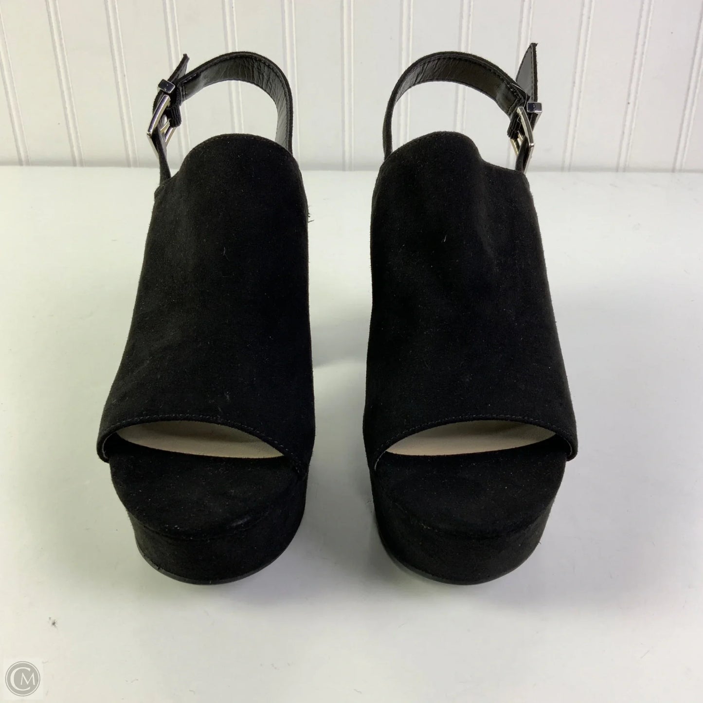 Sandals Heels Block By Forever 21 In Black, Size: 6