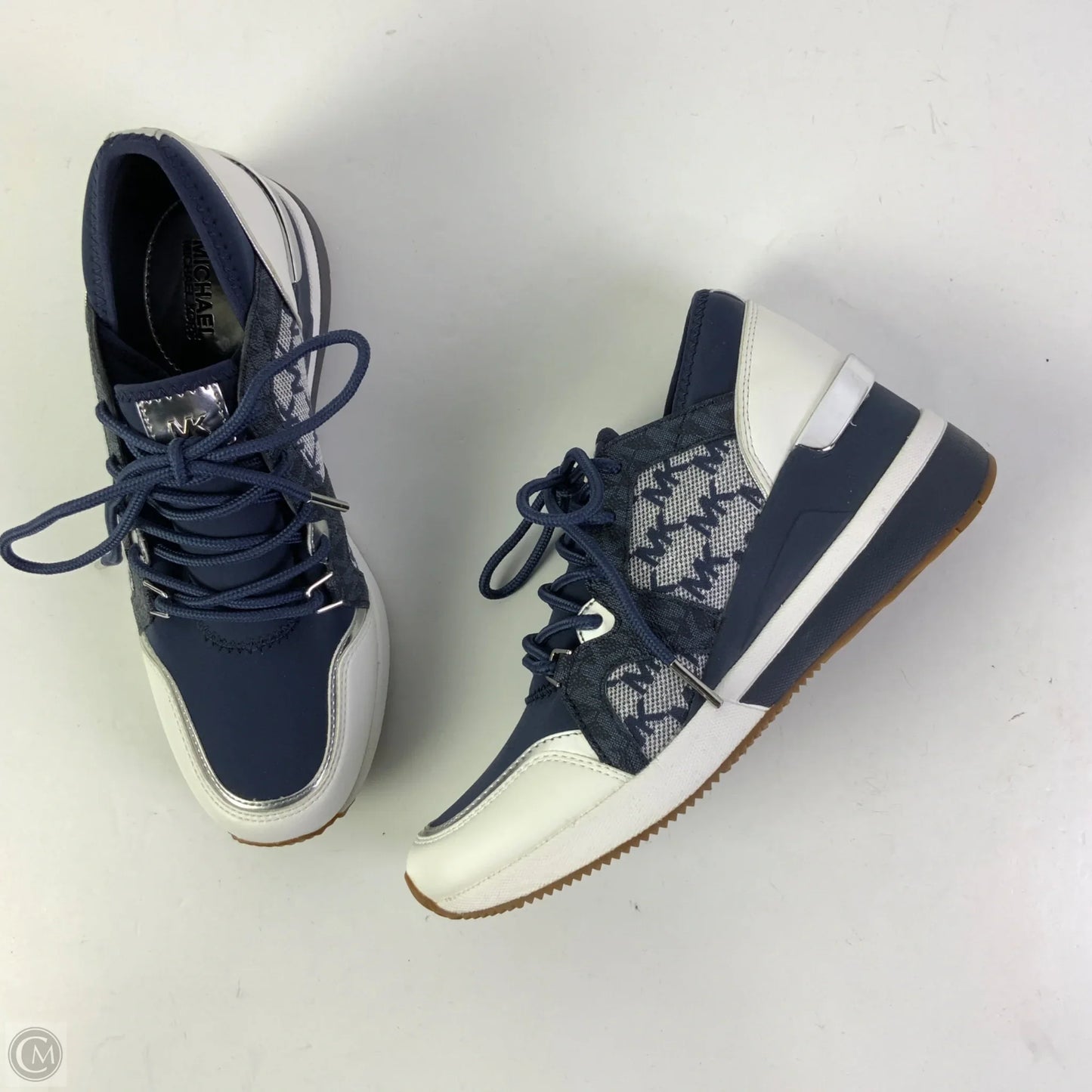Shoes Sneakers Platform By Michael By Michael Kors In Blue & White, Size: 6.5