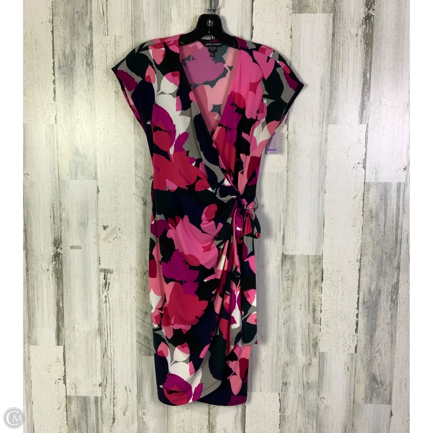 Dress Work By Maggy London In Black & Pink, Size: S