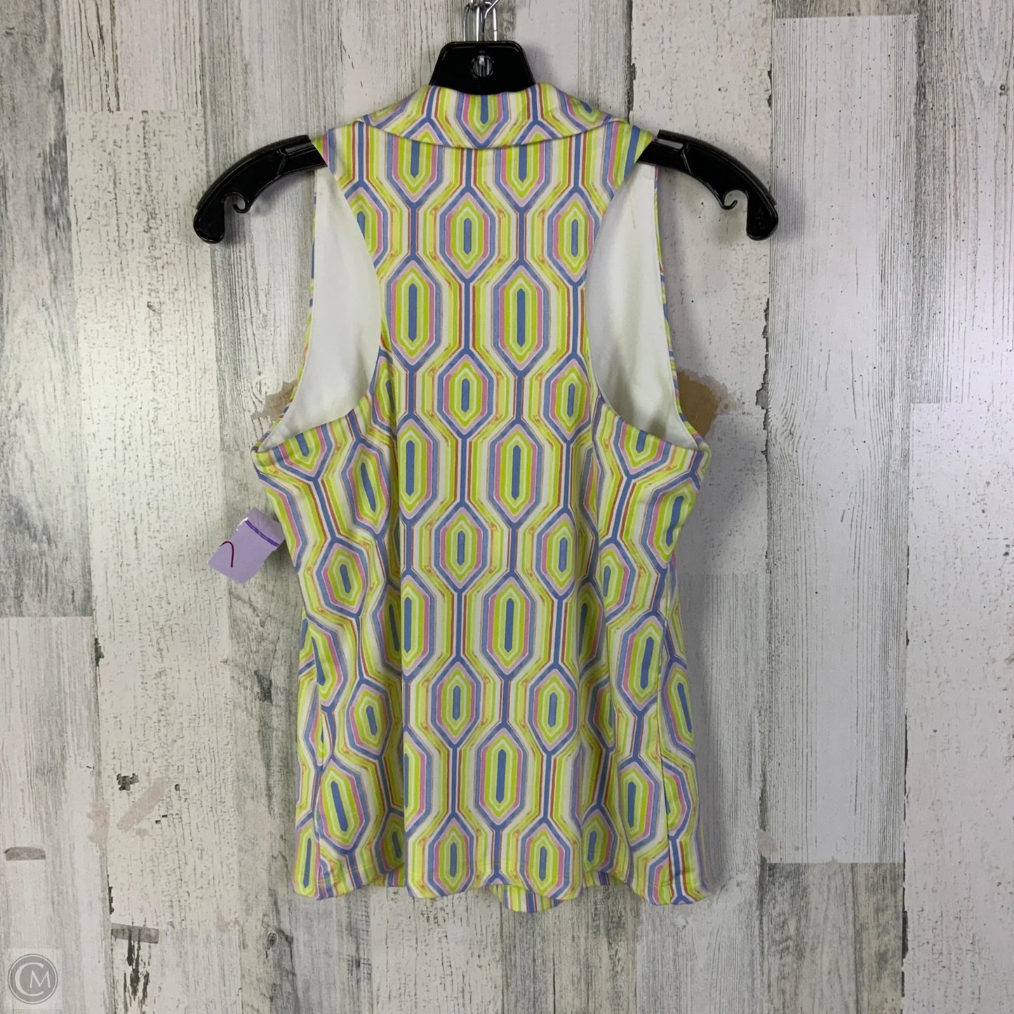Athletic Tank Top By Sigrid Olsen In Blue & Yellow, Size: S