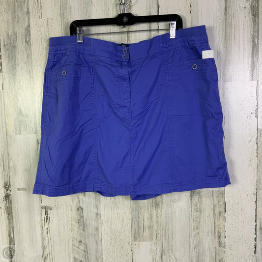 Skort By Karen Scott In Blue, Size: 20