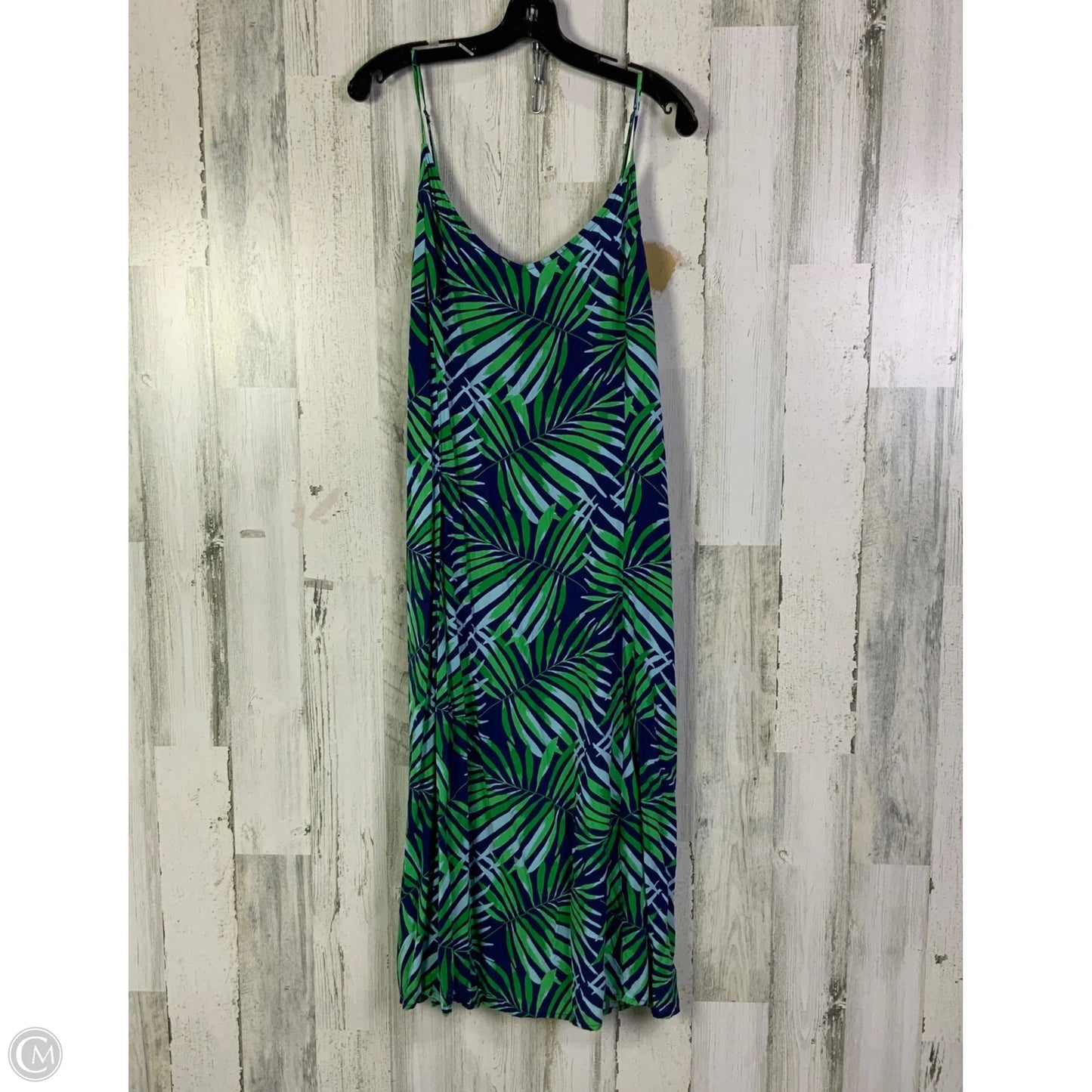 Dress Casual Midi By Old Navy In Blue & Green, Size: Xl