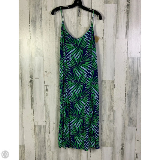 Dress Casual Midi By Old Navy In Blue & Green, Size: Xl