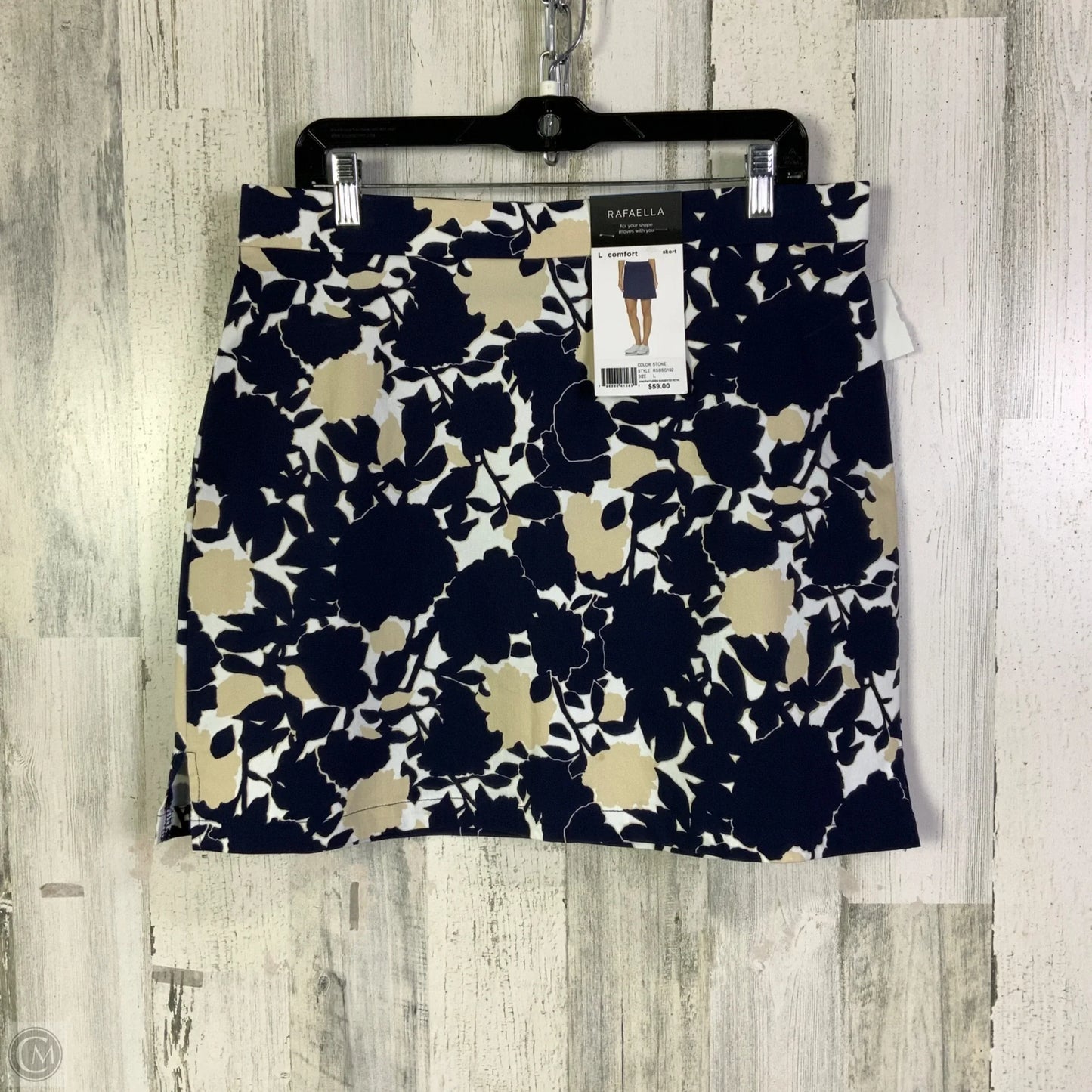 Skort By Rafaella In Blue & Tan, Size: 12