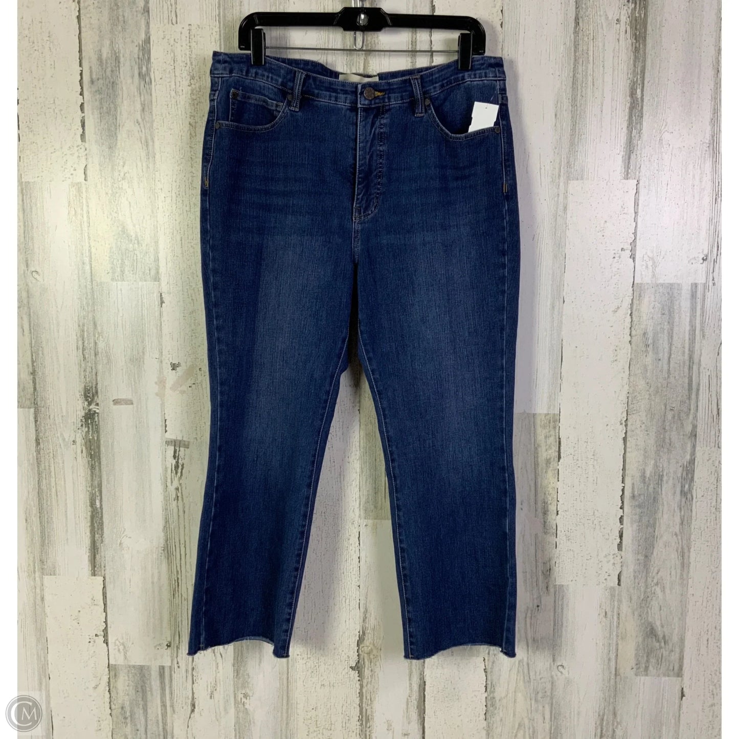 Jeans Cropped By Soft Surroundings In Blue Denim, Size: 14p