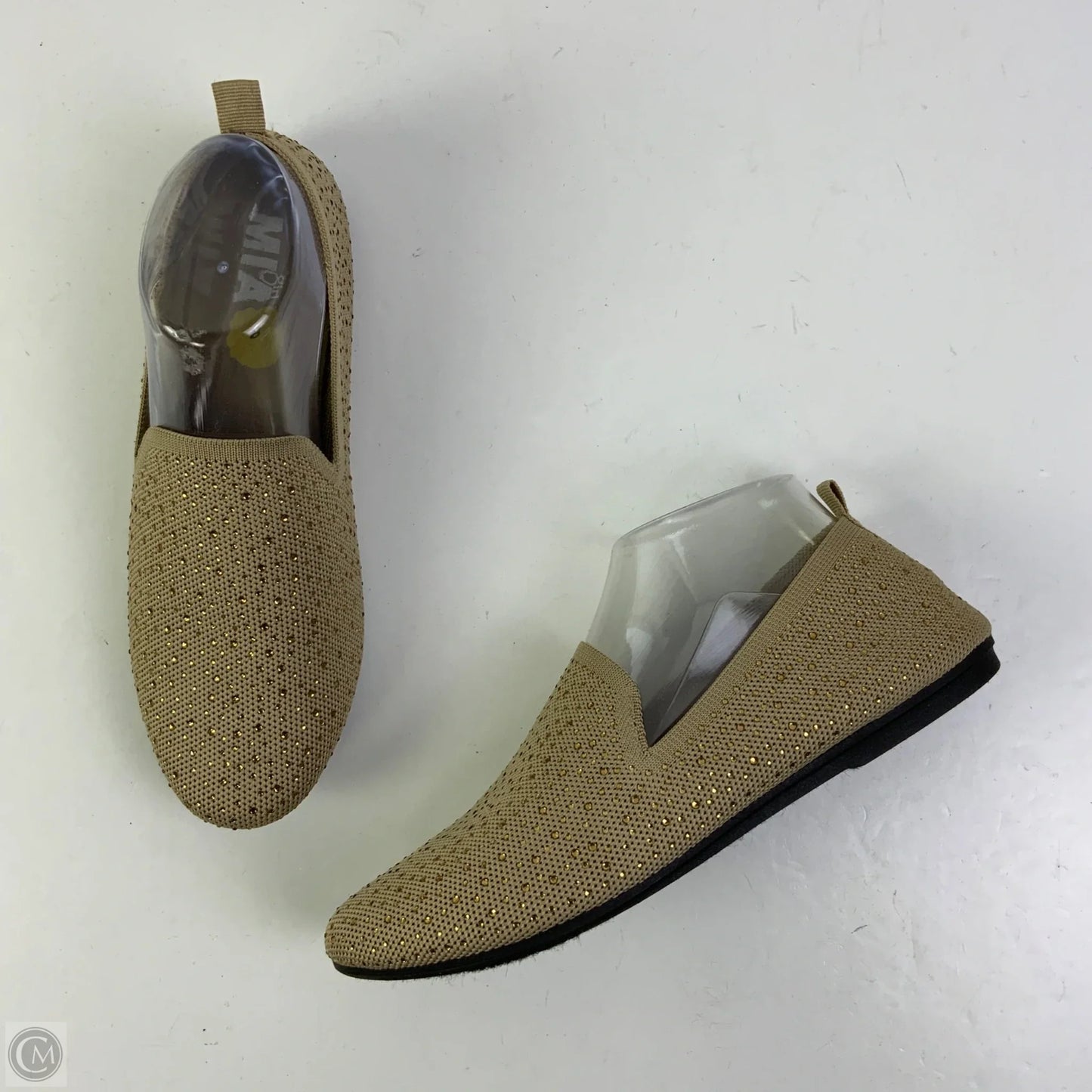 Shoes Flats By Mia In Brown & Gold, Size: 8