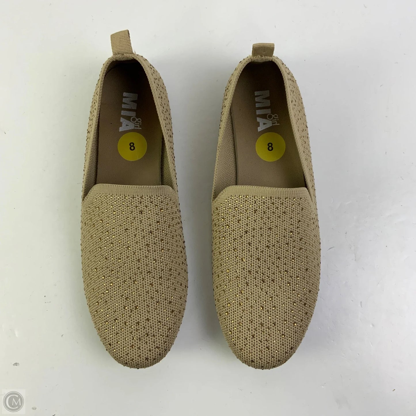 Shoes Flats By Mia In Brown & Gold, Size: 8