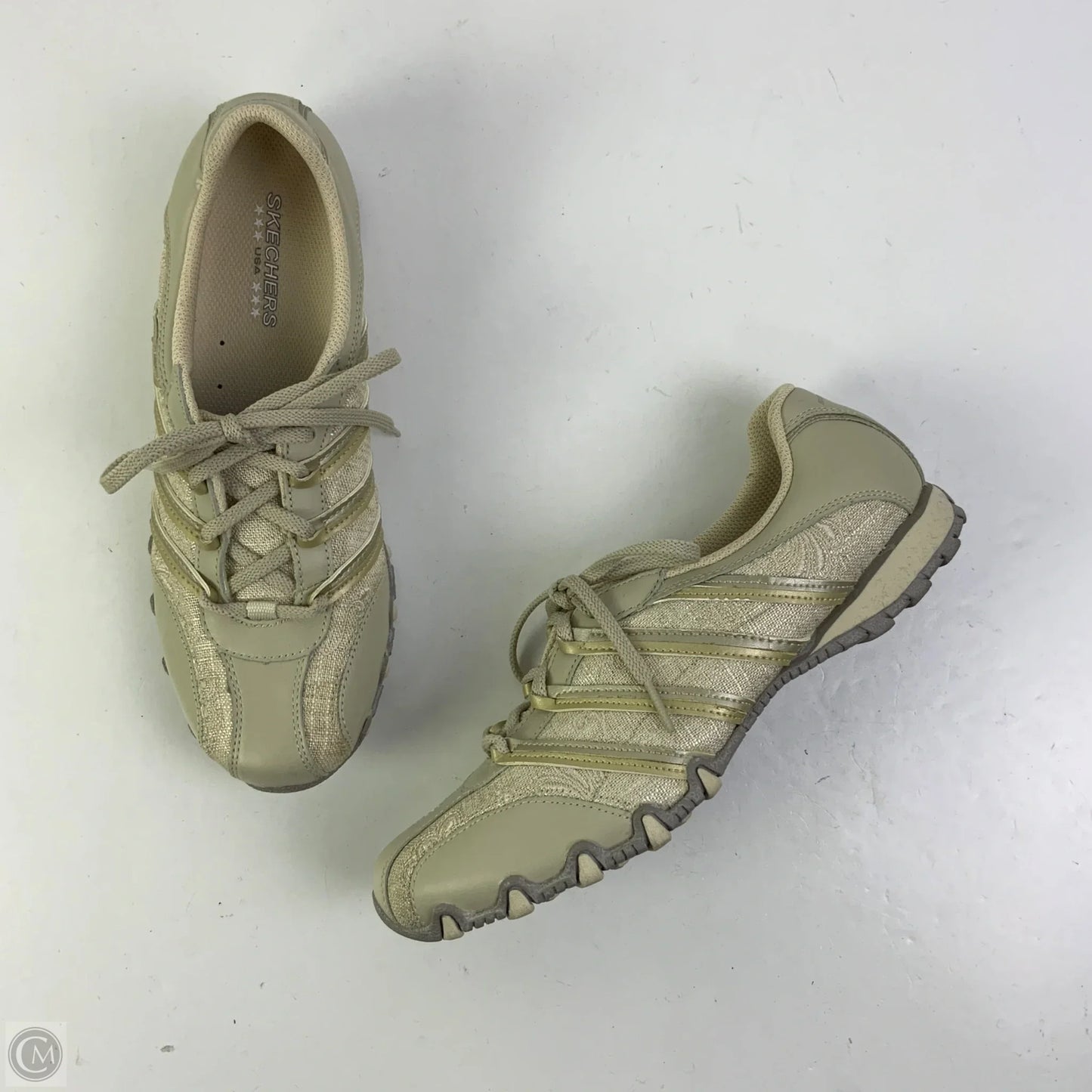 Shoes Athletic By Skechers In Grey & Tan, Size: 8.5