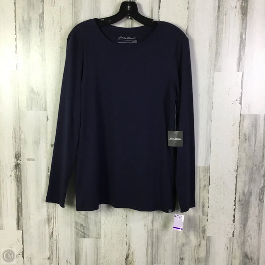 Top Long Sleeve Basic By Eddie Bauer In Navy, Size: Xl