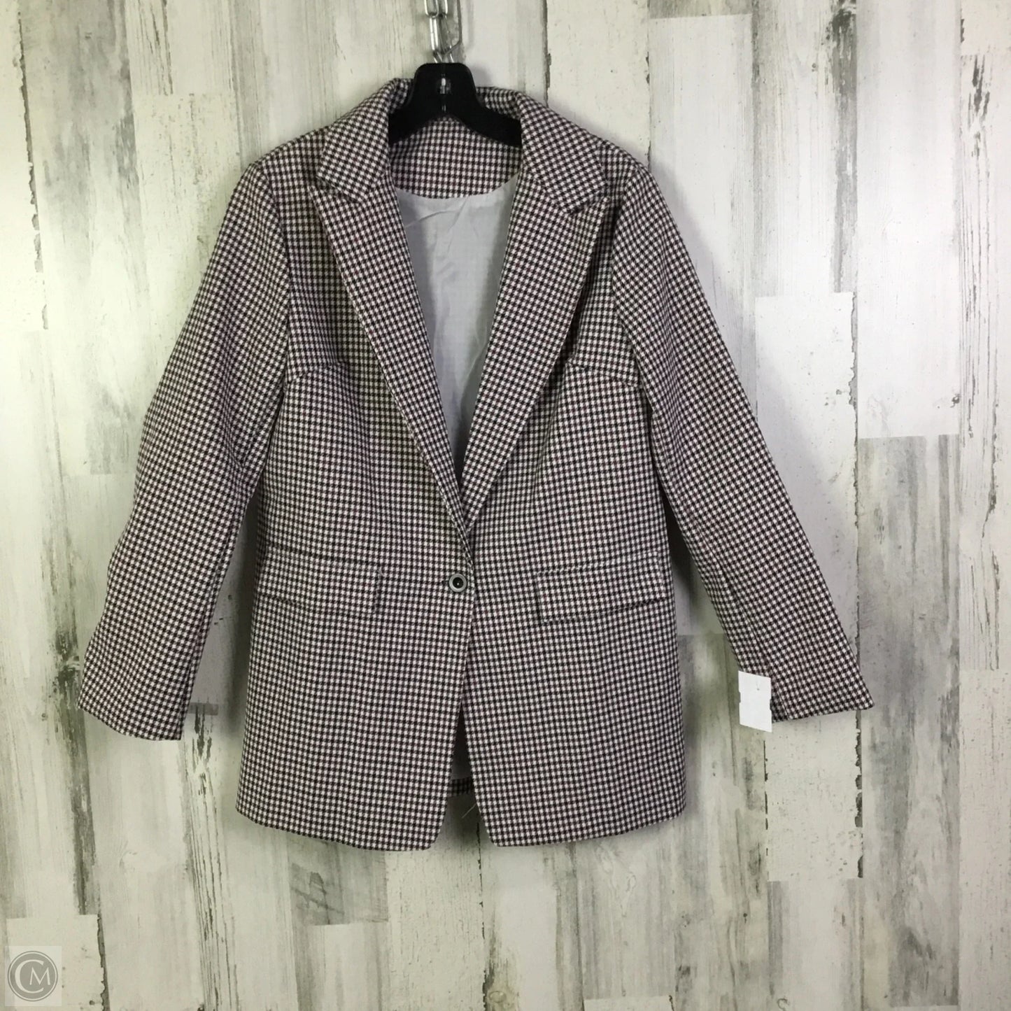 Blazer By Clothes Mentor In Black & Red, Size: M