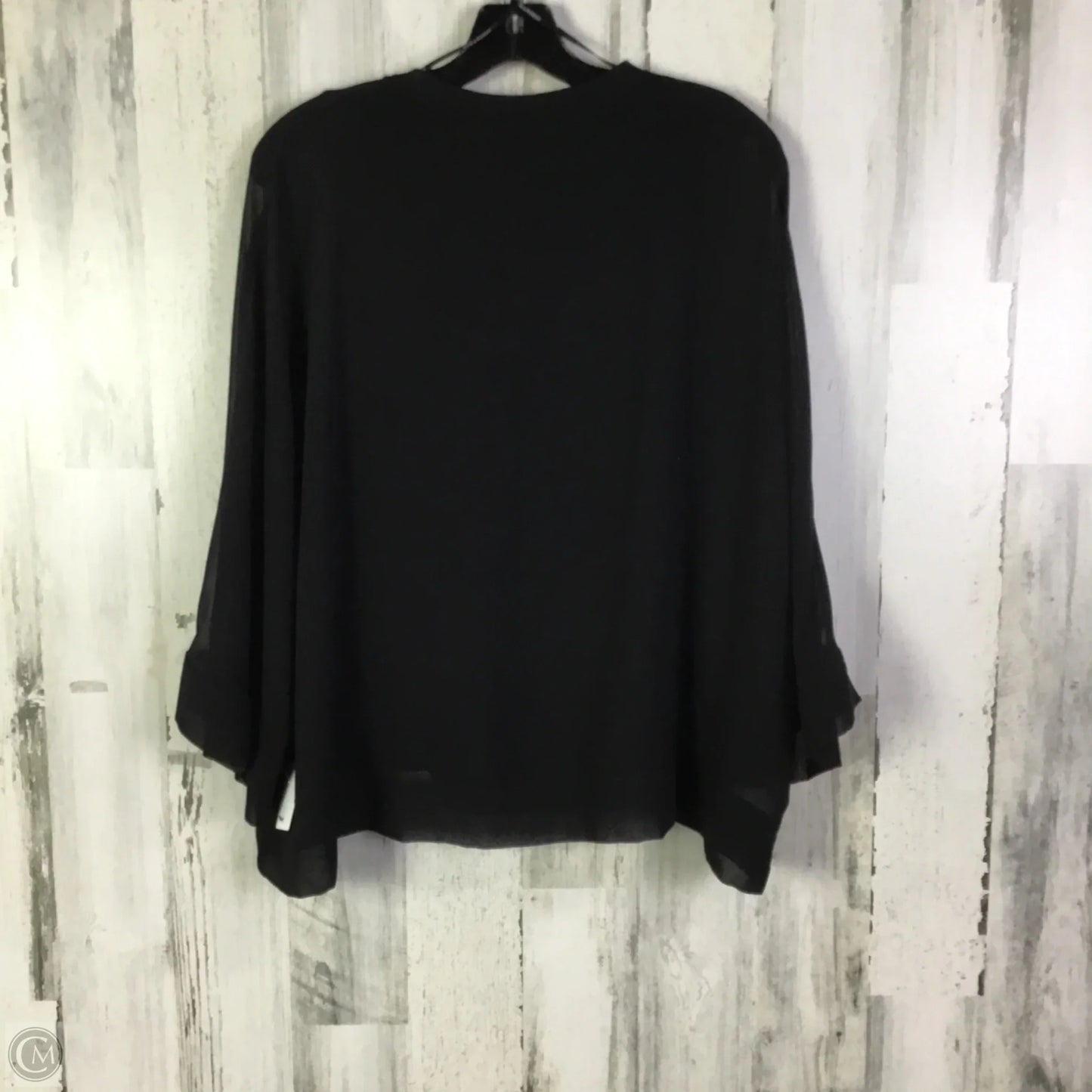 Blouse 3/4 Sleeve By Zara Women In Black, Size: L