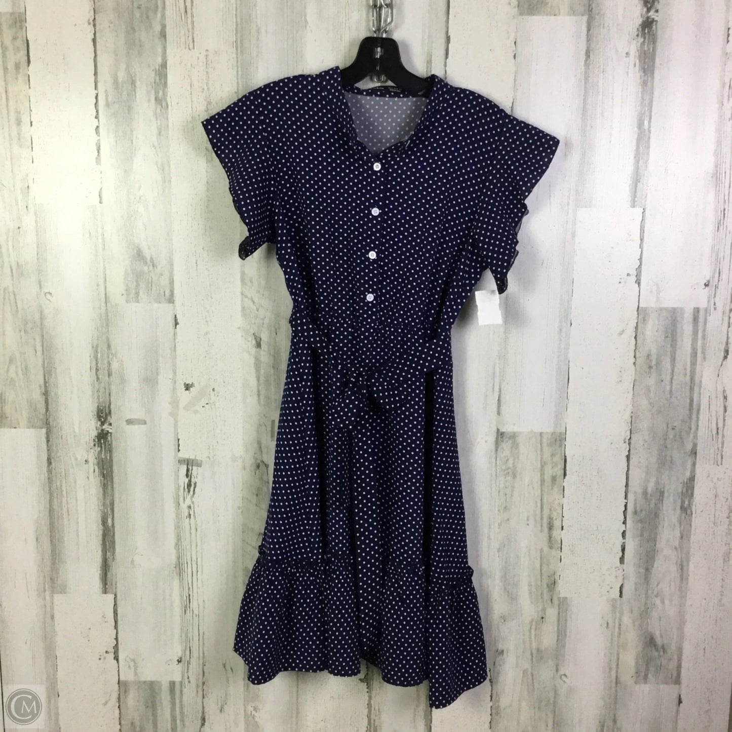 Dress Casual Short By Shein In Blue & White, Size: S