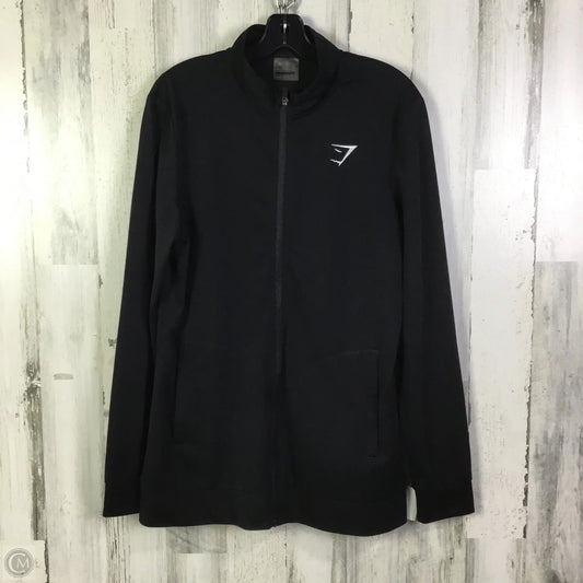 Athletic Jacket By Gym Shark In Black, Size: L