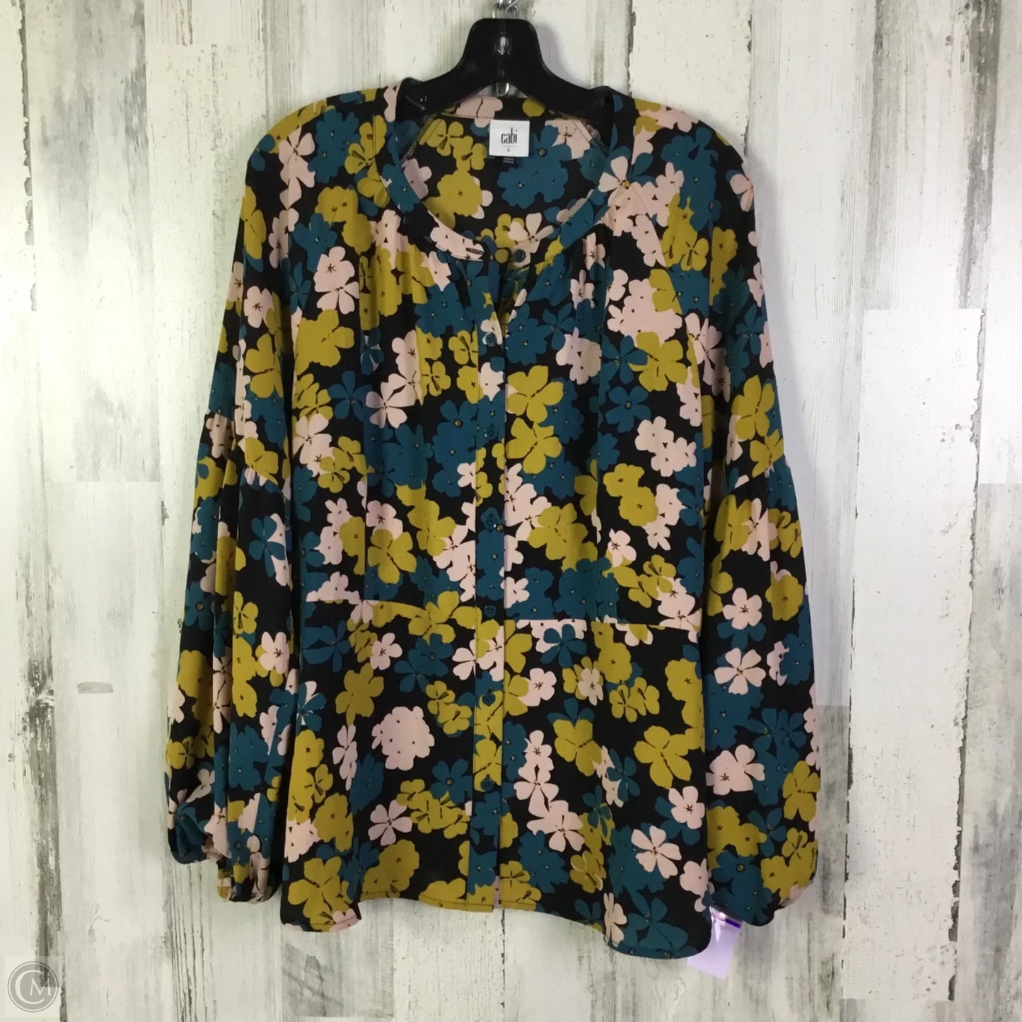 Top Long Sleeve By Cabi In Black, Size: L