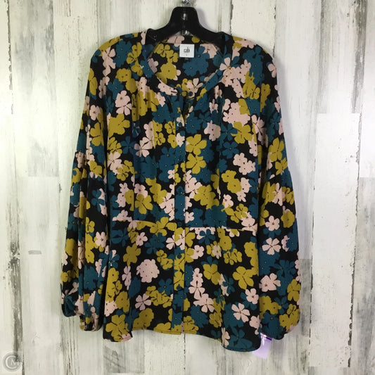 Top Long Sleeve By Cabi In Black, Size: L