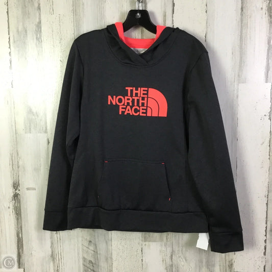 Athletic Top Long Sleeve Hoodie By The North Face In Grey, Size: M