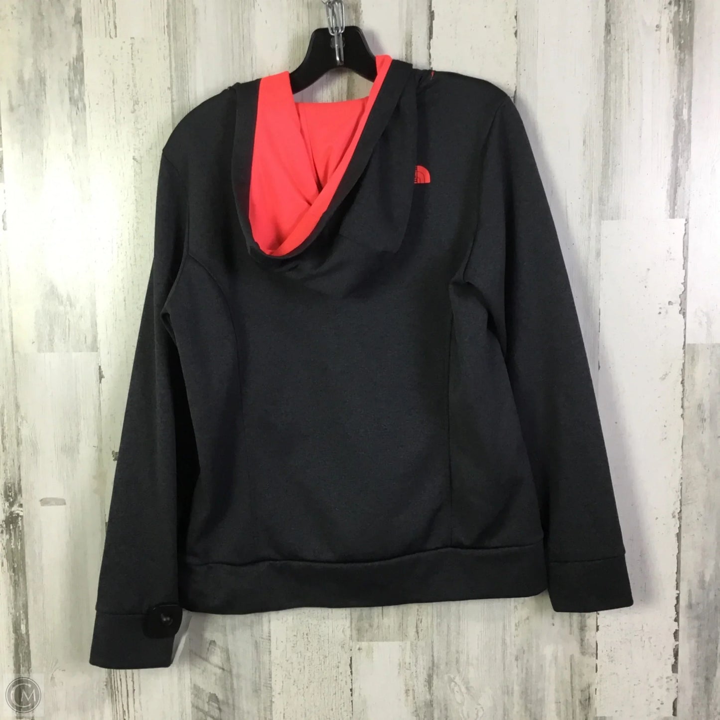 Athletic Top Long Sleeve Hoodie By The North Face In Grey, Size: M