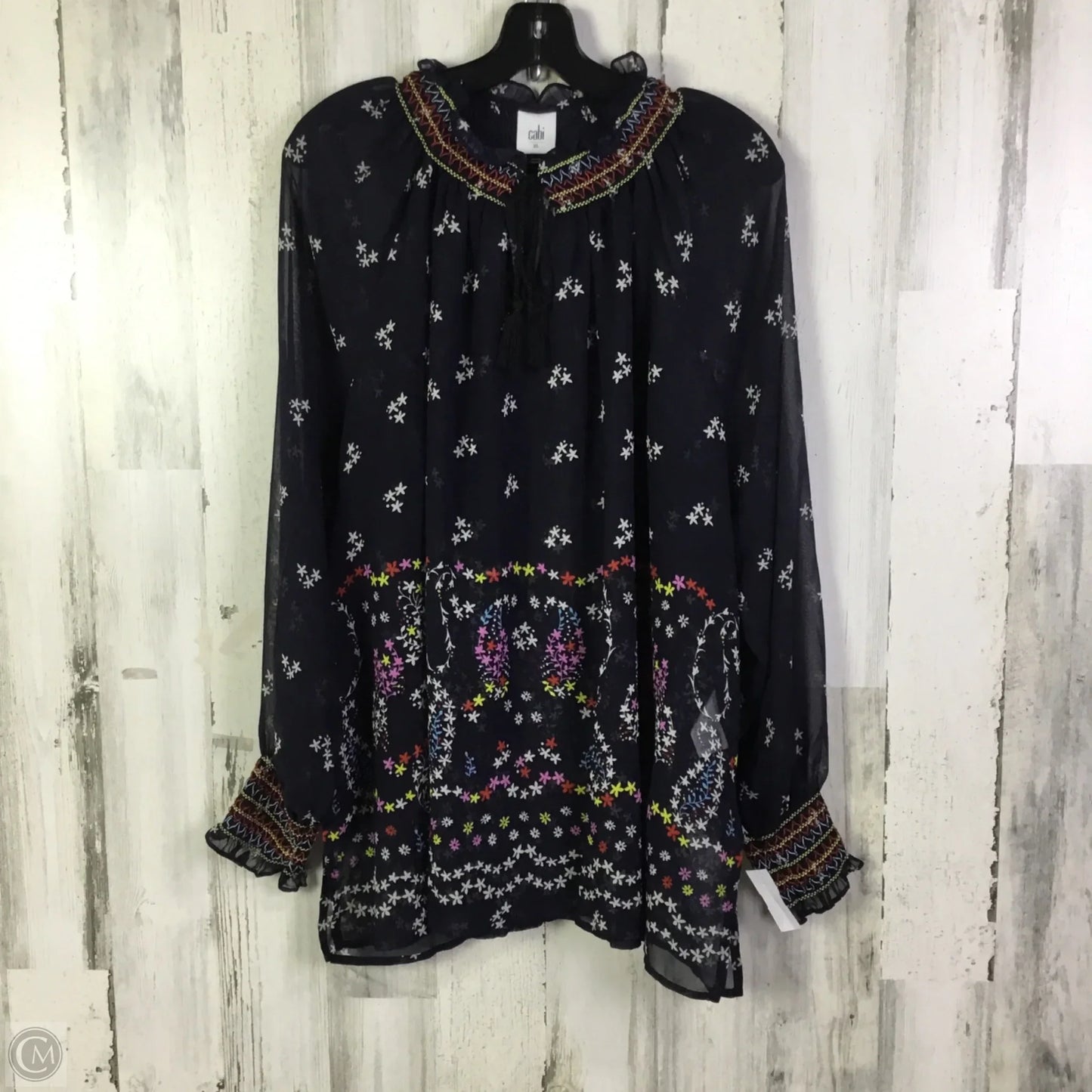 Top Long Sleeve By Cabi In Navy, Size: Xl