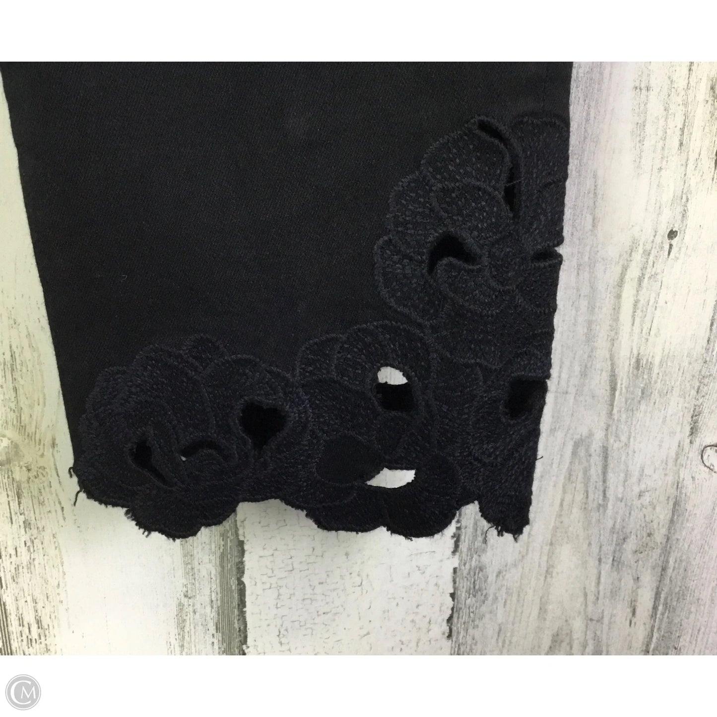 Jeans Straight By Chicos In Black Denim, Size: 10