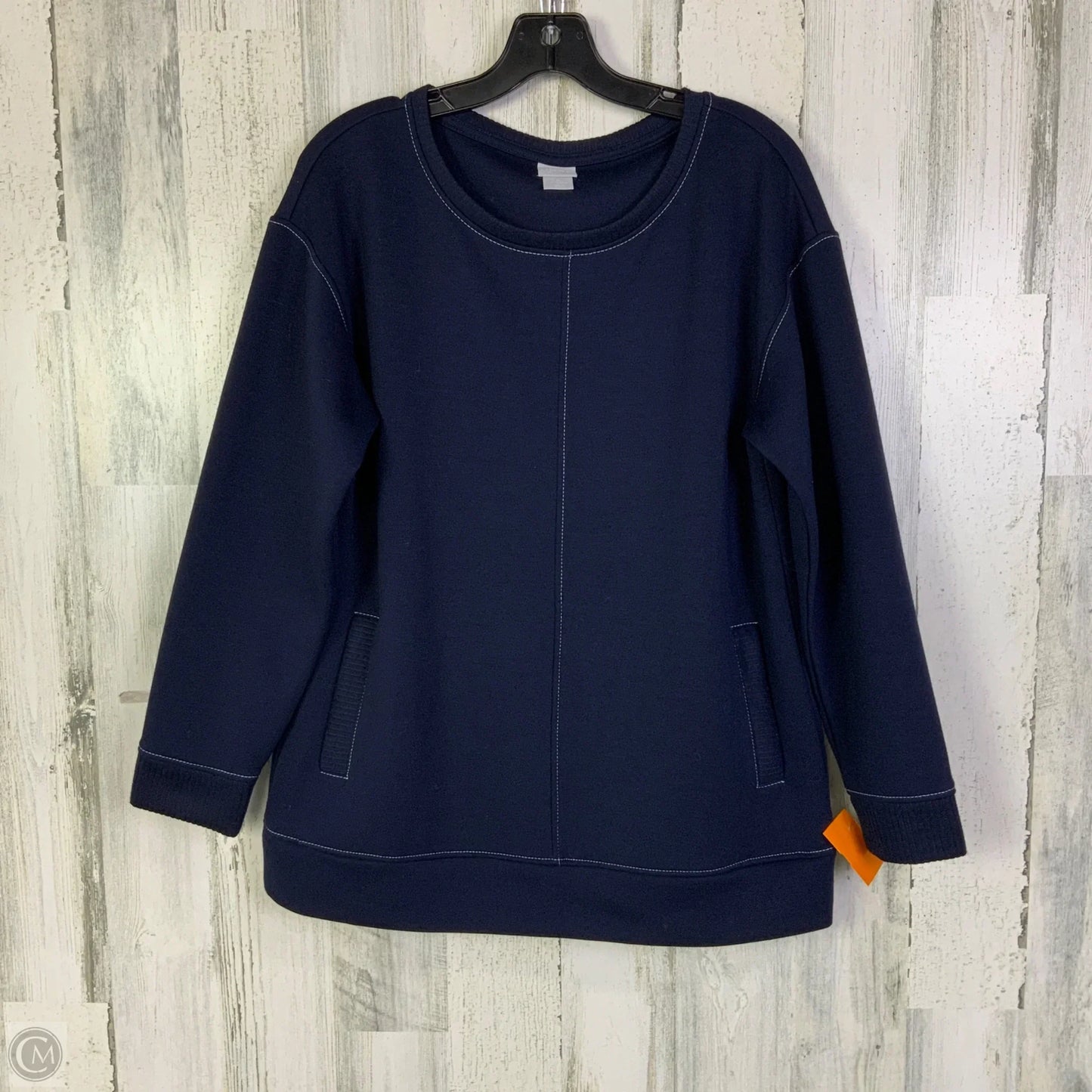 Sweatshirt Crewneck By Chicos In Navy, Size: S