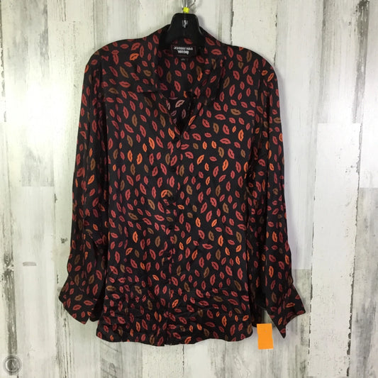 Top Long Sleeve By Johnny Was In Black & Red, Size: M