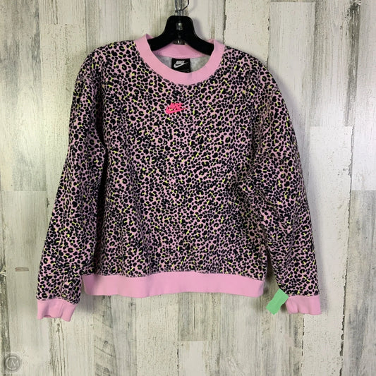 Sweatshirt Crewneck By Nike Apparel In Animal Print, Size: Xs