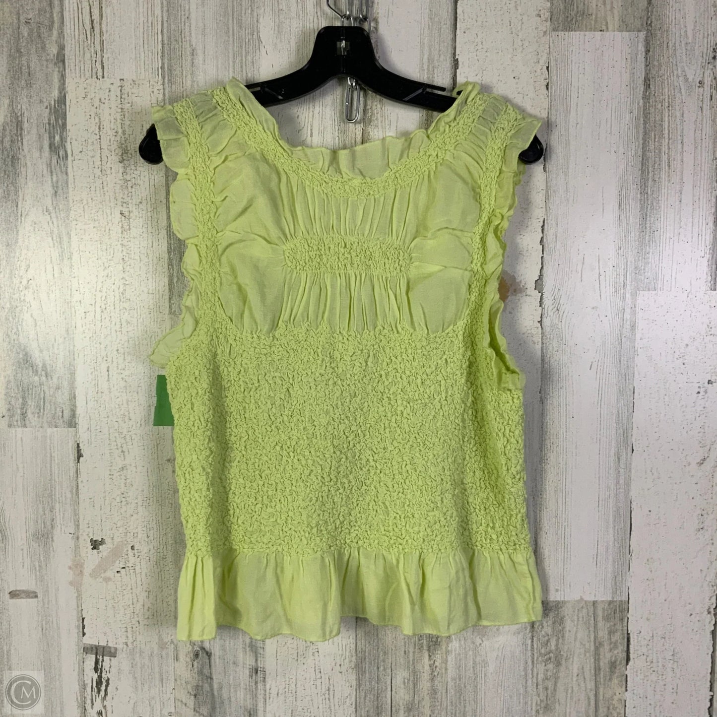 Top Short Sleeve By Anthropologie In Green, Size: L