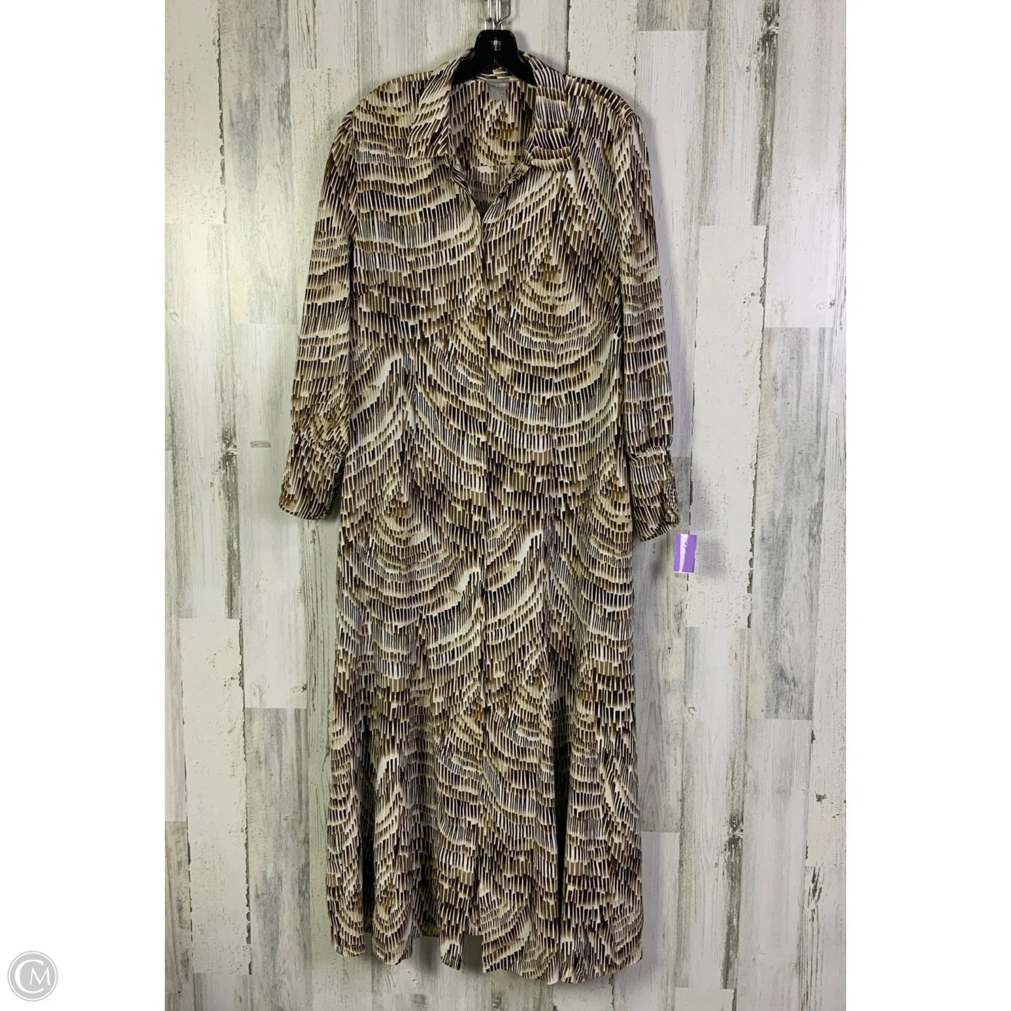 Dress Casual Midi By Chicos In Brown, Size: Xl