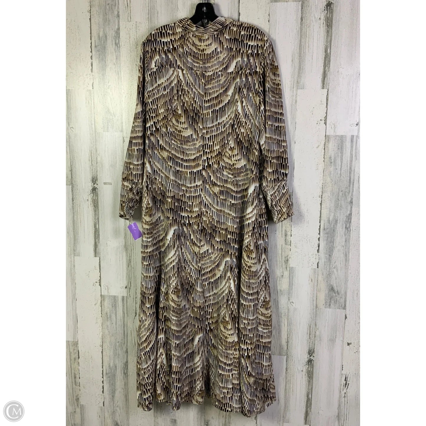 Dress Casual Midi By Chicos In Brown, Size: Xl