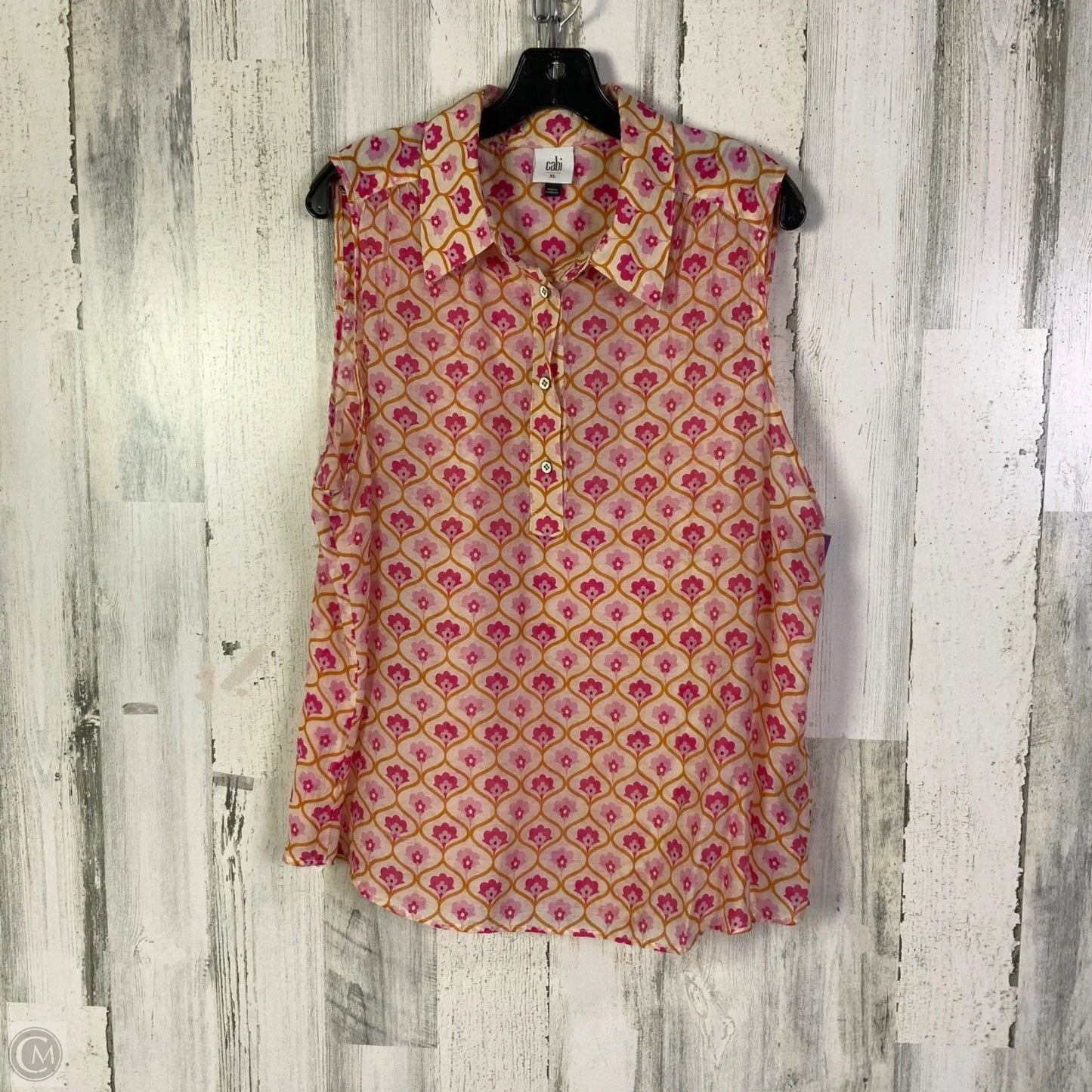 Top Sleeveless By Cabi In Pink, Size: Xl