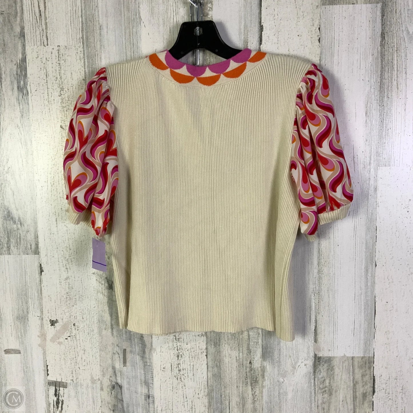 Top Short Sleeve By Voy In Pink & Tan, Size: S