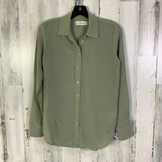 Top Long Sleeve By Everlane In Green, Size: Xs