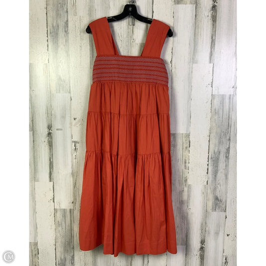 Dress Casual Midi By Anthropologie In Orange, Size: S