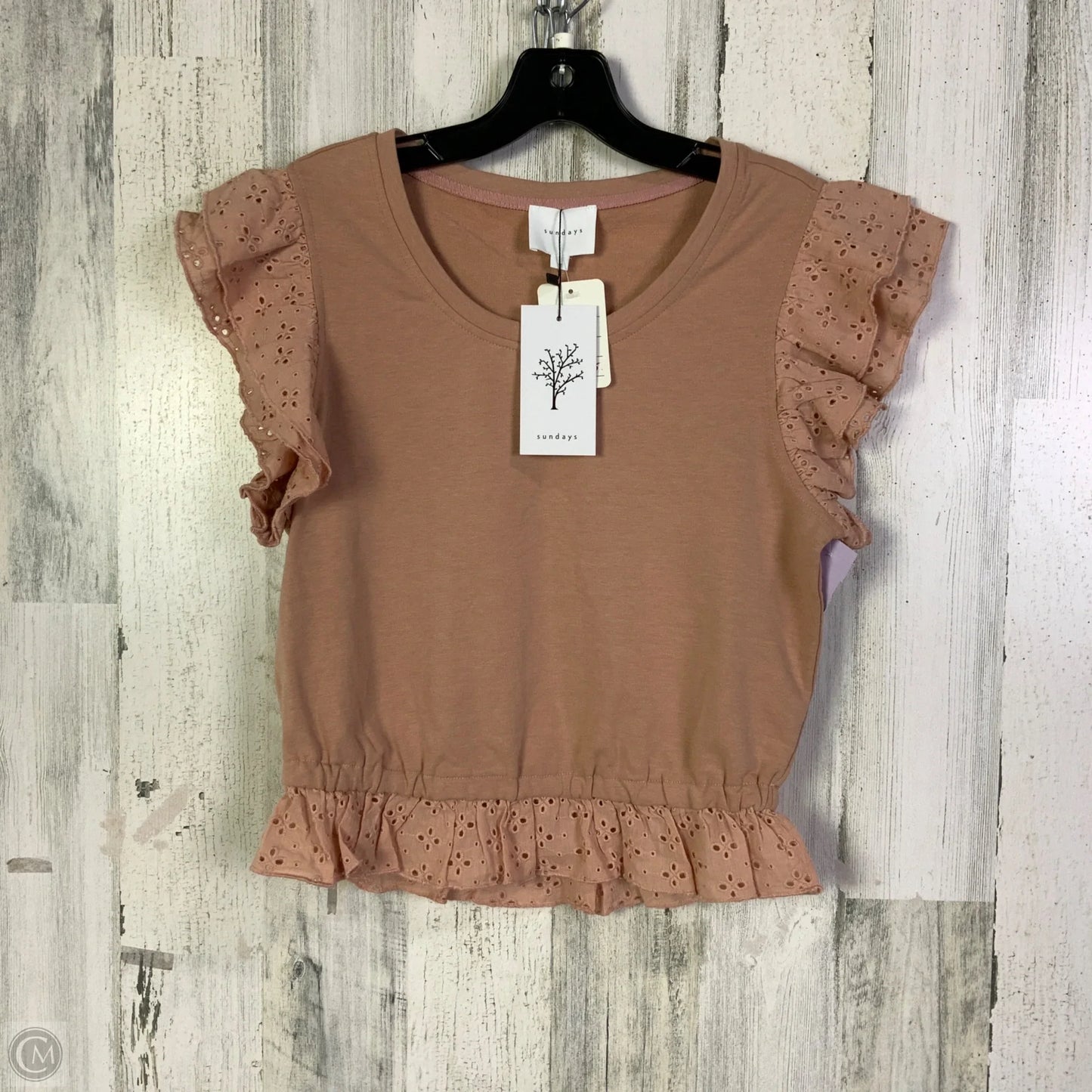 Top Short Sleeve By Sundry In Pink, Size: S